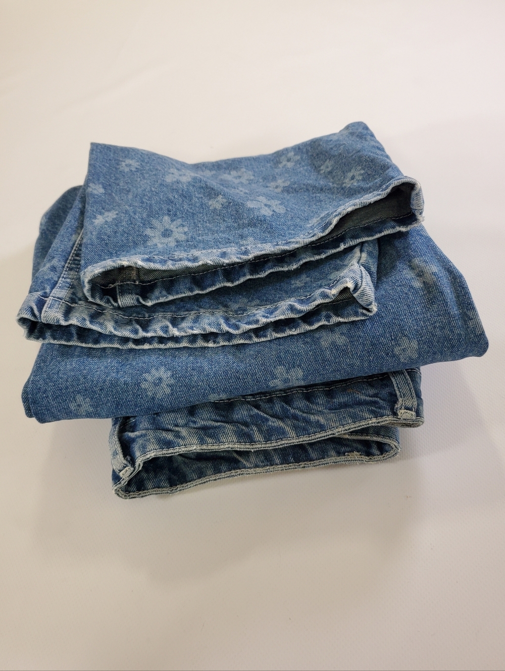 🟢7661 * The Ragged Priest Daisy Floral Print Straight Leg Jeans Blue Size 32 - Picture 9 of 16